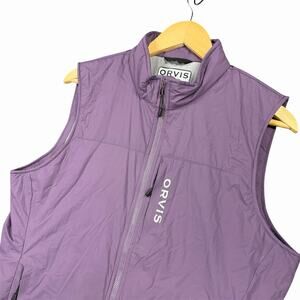 Orvis Pro Insulated Vest Men Medium Purple Full Zip Outdoor Fishing Lightweight